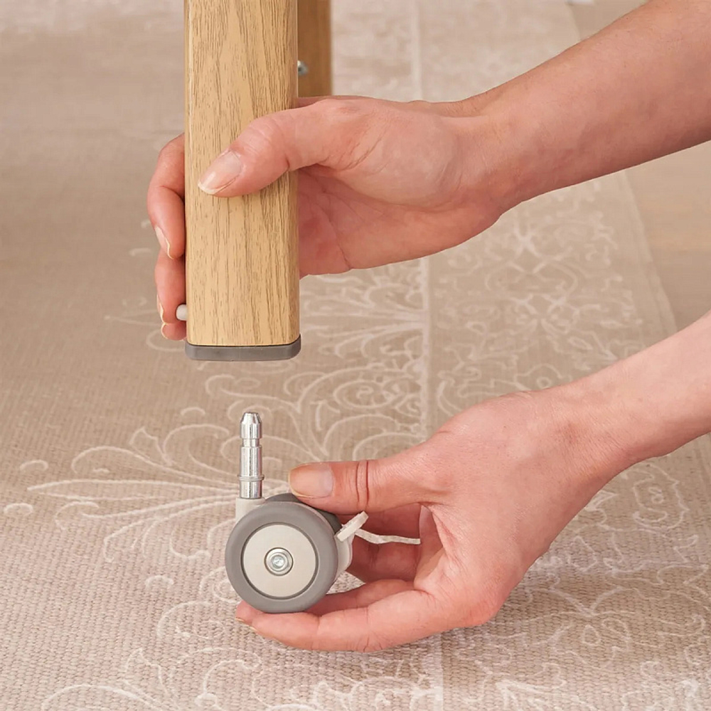 Колыбель приставная Tutti Bambini CoZee c колёсами GTD Scandinavian Walnut/Ecru