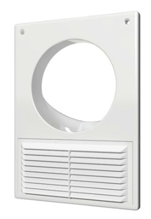 Решетка вентиляционая круг с пласт сеткой D150 вытяжная АБС с флянцем D125 (12РКС)
