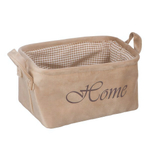 Корзина для хранения "Велюр", Д250 Ш190 В140, бежевый