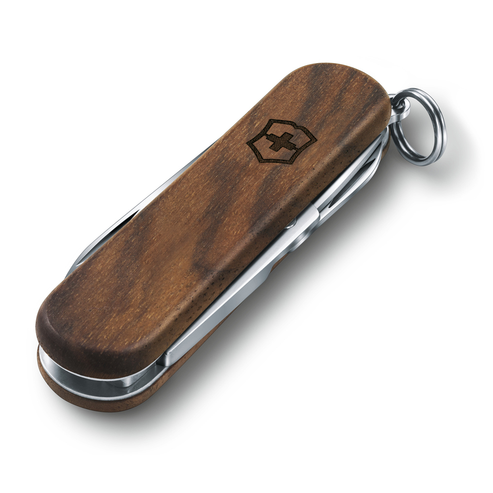 Нож-брелок Victorinox Classic SD, 58 мм, 5 функций, рукоять из орехового дерева