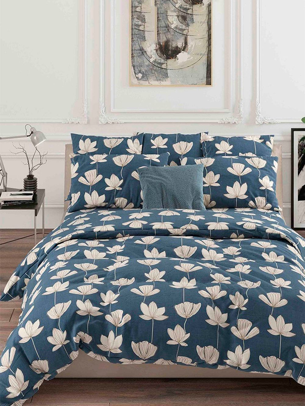 Наволочка комплект 2шт бязь Сказка "Лотос" 50x70 см на молнии