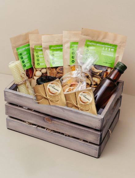 Набор "Премиум бокс" в деревянном ящике