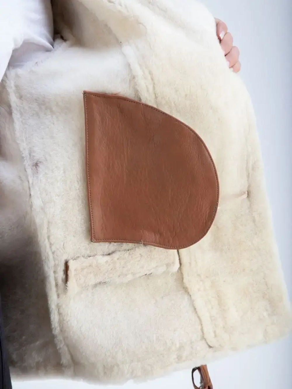 Дубленка авиатор женская натуральная удлиненная Турция