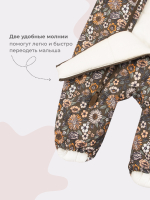 Комбинезон мембранный демисезонный Mjölk Floral Dark, утеплитель 180гр/м2