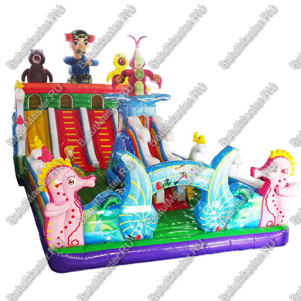 Надувной батут "Фантазия", 14*7*7 м