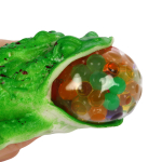 Мякиш лягушка 8 см, 4 цвета микс, шарики внутри, с-30455