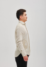 Рубашка мужская лен SHANYRAQ BEIGE