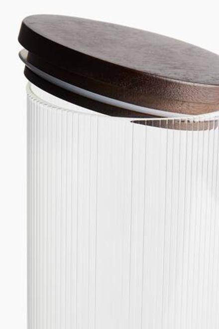 H&M HOME Высокая банка из гофрированного стекла, прозрачный