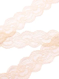 02-36 Кружево узкое эластичное 4,5 см, телесный 126
