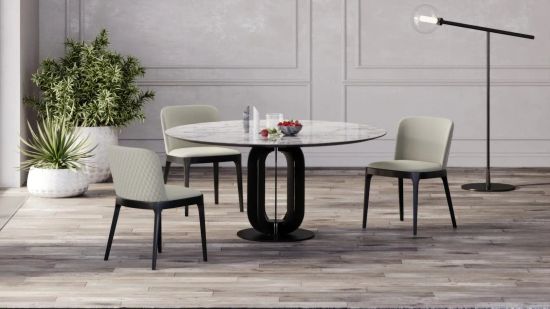 Стол керамический ROTOR 160, глянцевая керамика, опора металл