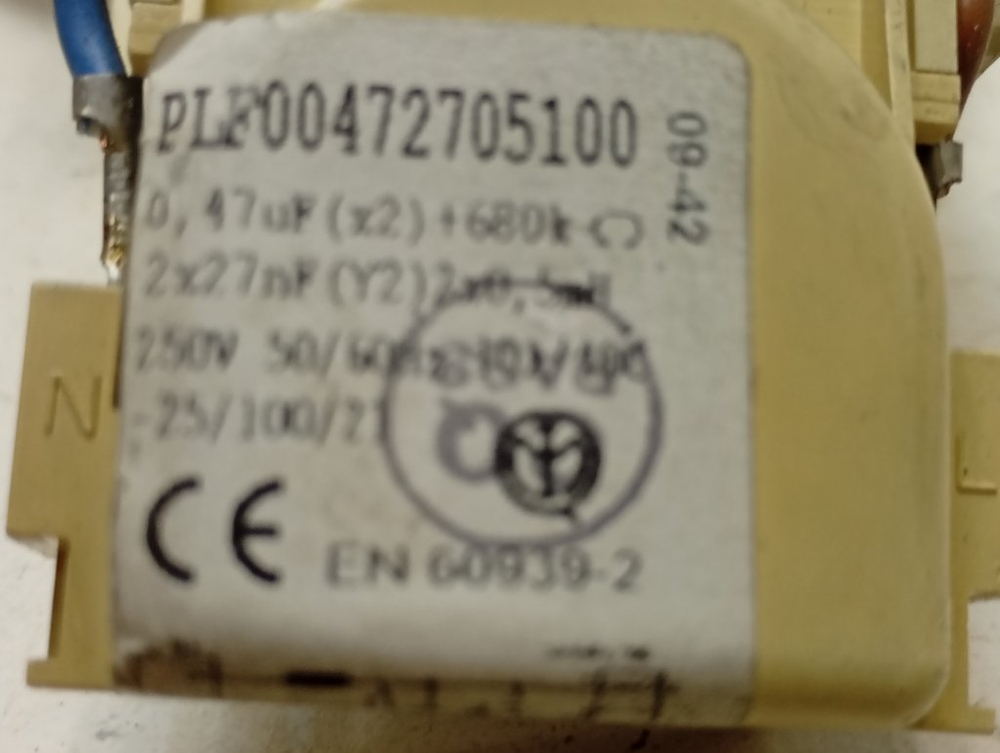 ARXL100 кт69 Сетевой фильтр для стиральной машины Hotpoint-Ariston PLF00472705100 б/у