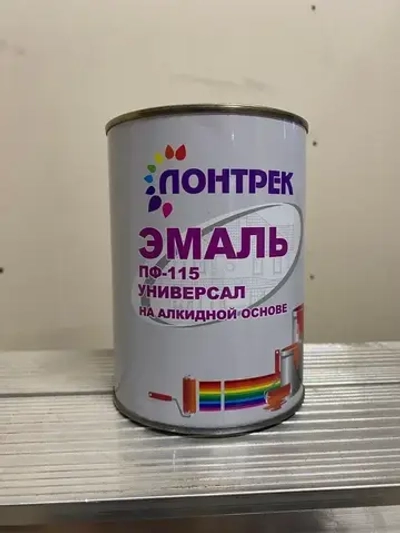 Эмаль ПФ-115 по металлу дереву черная 1 кг