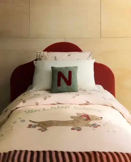 ZARA HOME ДЕТСКИЙ ПОДОДЕЯЛЬНИК С ПРИНТОМ «СОБАКА-РОЛЛЕР», РАЗНОЦВЕТНЫЙ