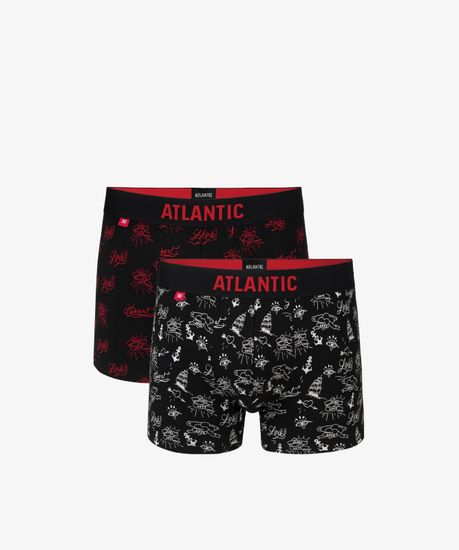 Трусы мужские боксеры (2шт), Atlantic 2GMH-004, черные