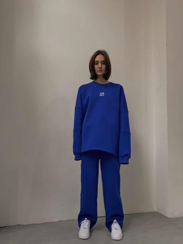 Толстовка "BASIC" Реглан Начес Василек - фото 2