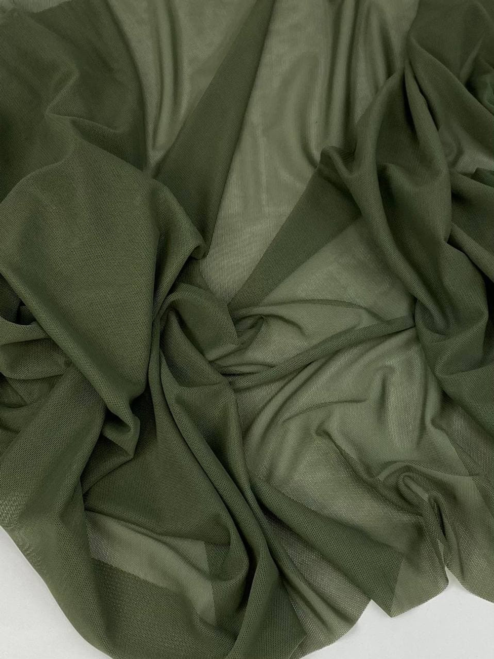 Сетка эластичная хаки однотонная