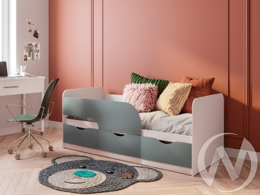 Кровать Стандарт 0.9 КР-22 NEW (белый/MF11 шарли бриз)