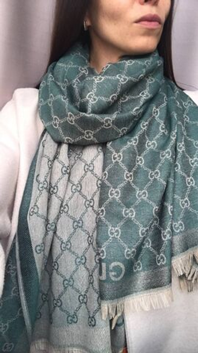 Палантин женский Гуччи кашемир 70х180