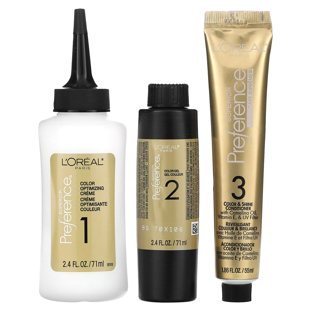 L'Oréal, Superior Preference, сияющий, не выцветающий оттенок, золотистый блонд 8G, 1 нанесение