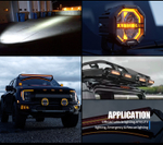 Светодиодная балка aurora комбинированный свет, с ДХО белый/янтарный свет