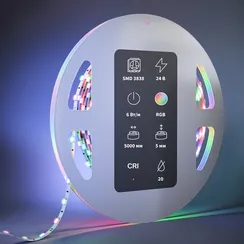 Светодиодная лента Ультра 24В 3838 6Вт/м Цветная (RGB) 5м IP 20 201129 Led Strip 201129