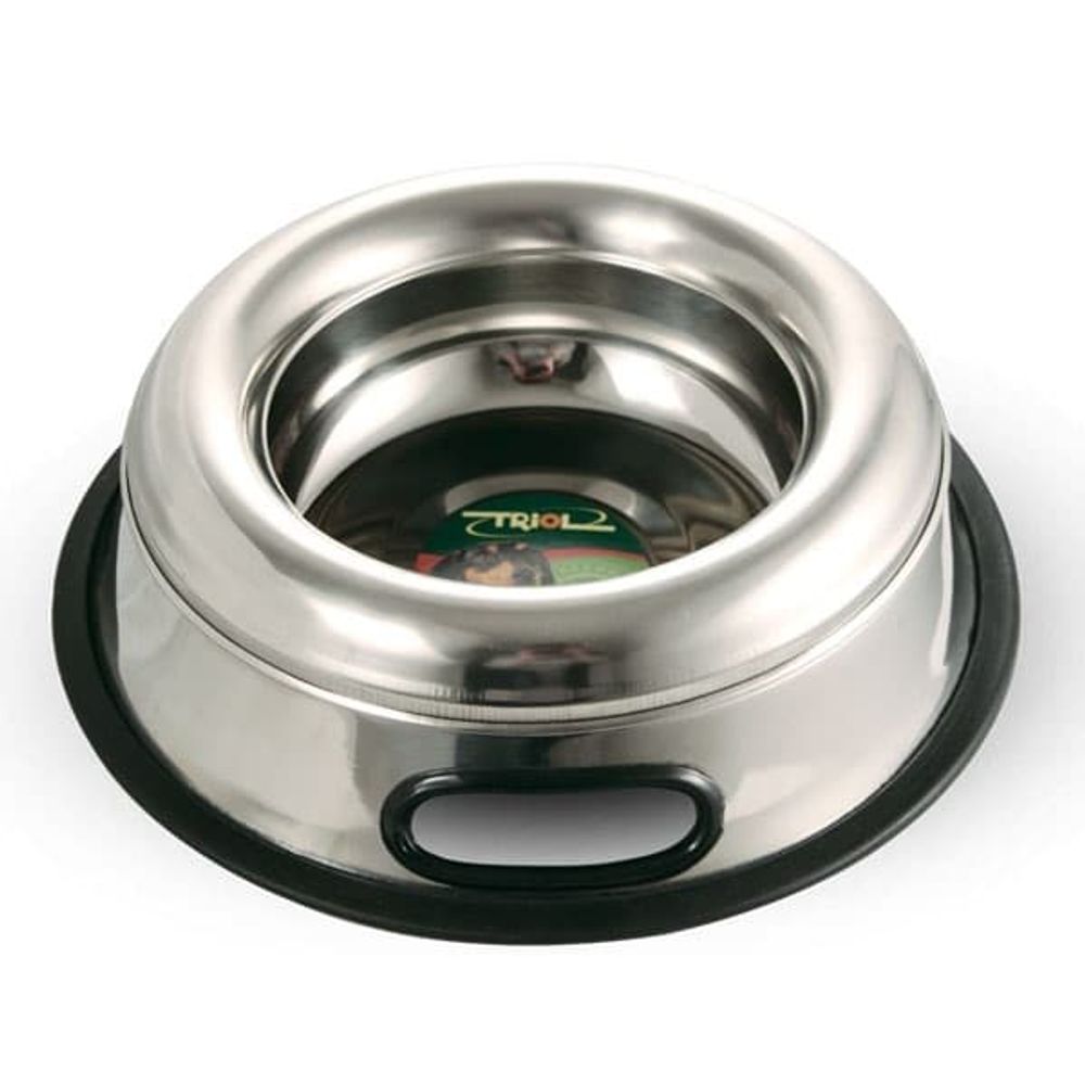 Миска-непроливайка (Triol) 1580 металлическая на резинке, 0,90л