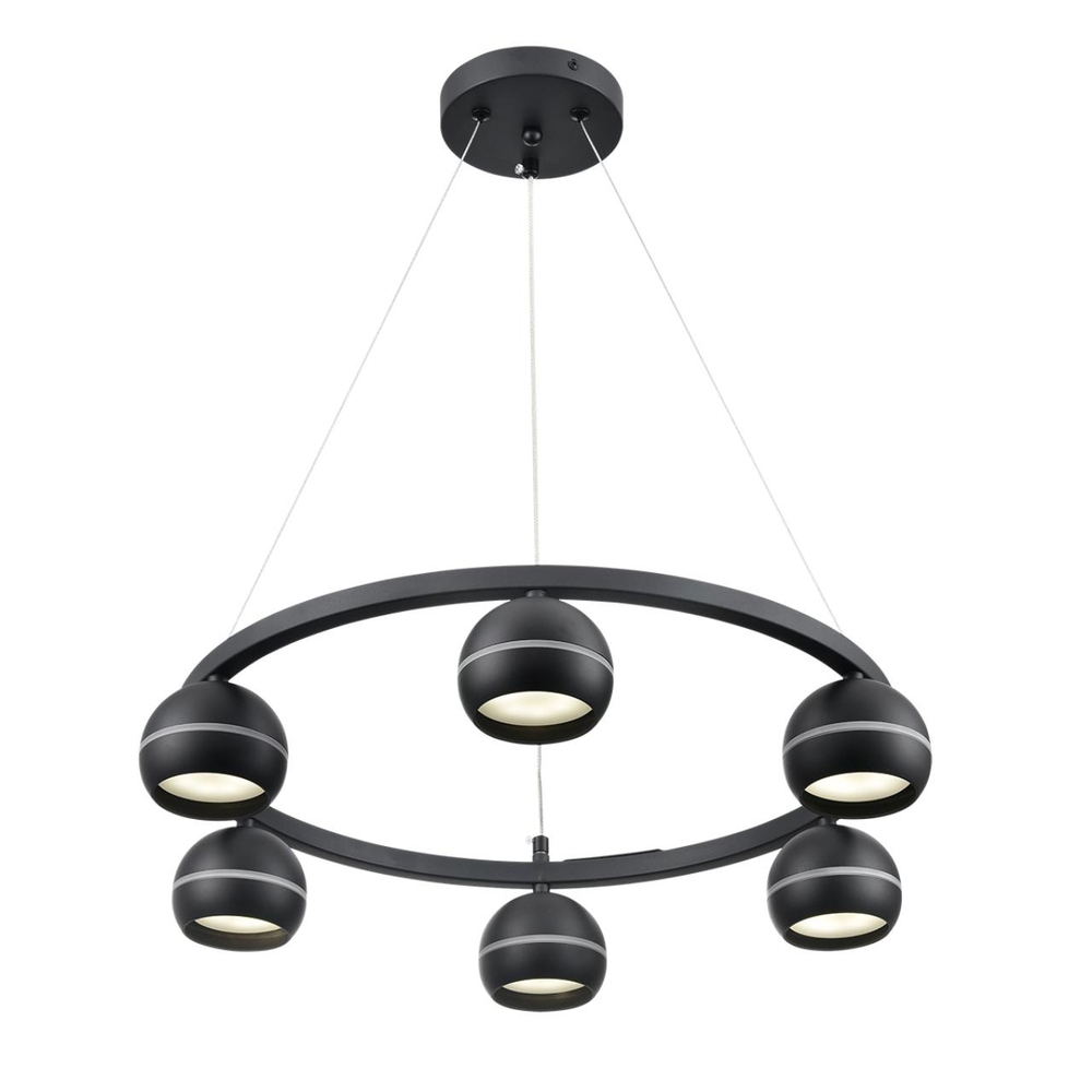 8242/6 COMFI LN26 245 черный металл Светильник подвесной LED GX53 6*7W 220V LUAZANA