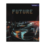 Тетрадь 36л., А5, клетка, Alingar "Future Car", скрепка, мелованный картон (стандарт) , блок офсет, 4 дизайна в пленке т/у