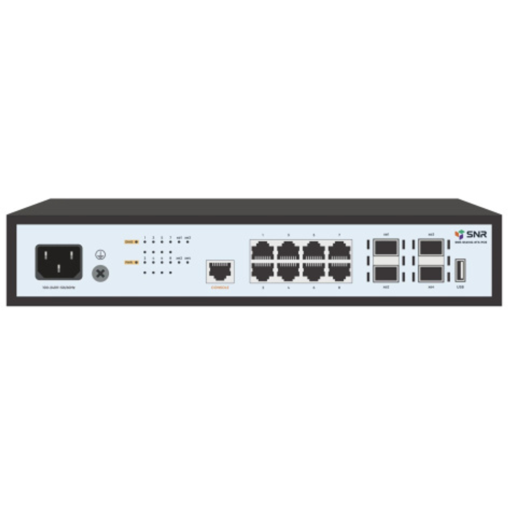 Коммутатор управляемый SNR SNR-S5210G-8TX-POE