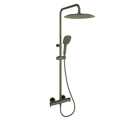 Душевая термостатическая система без излива с регулировкой высоты BLAUTHERM 945412Q3RM300GR графит