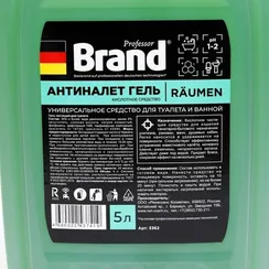 Универсальное кислотное средство Brand "Антиналёт гель" для туалета и ванной 5 л