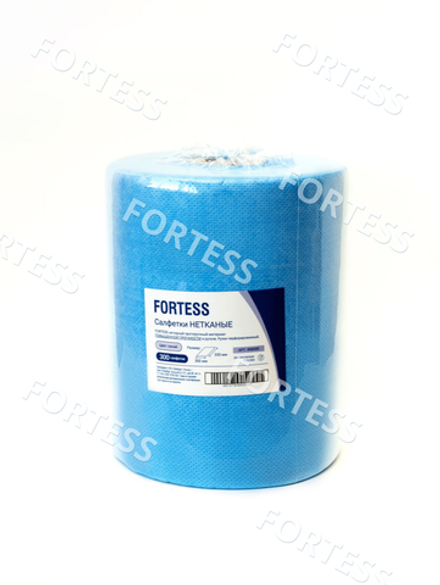 Нетканый протирочный материал FORTESS, Артикул W80BR, повышенной прочности в рулоне 99 м, синего цвета