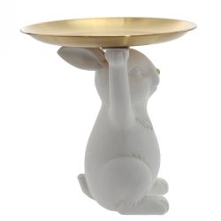 GAEM Фигурка декоративная "Заяц" с подносом, L20 W20 H21 см