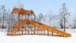 Зимняя горка TORUDA Лисичка Макси (скат 10 м)