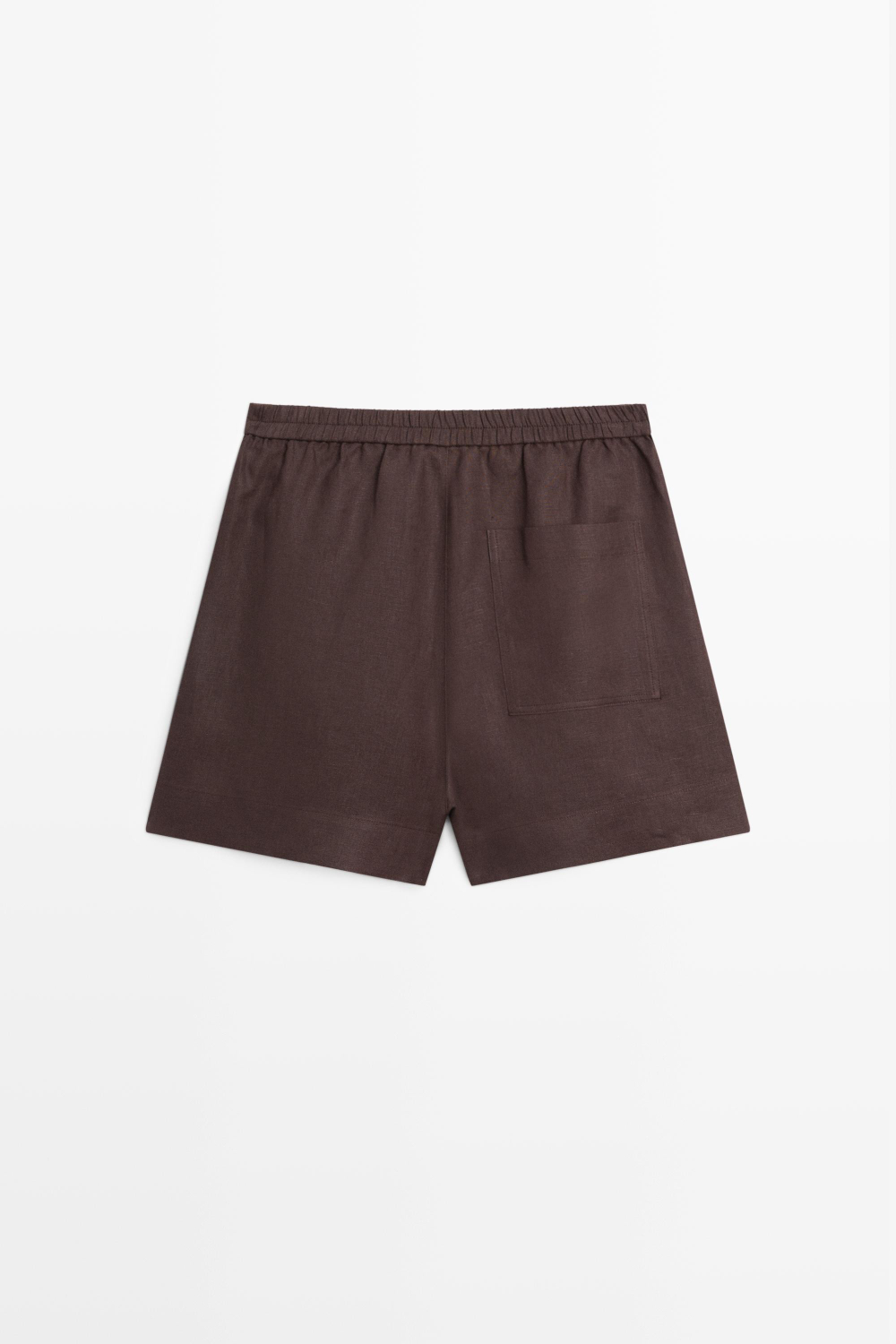 Massimo Dutti Короткие шорты из 100% льна, коричневый