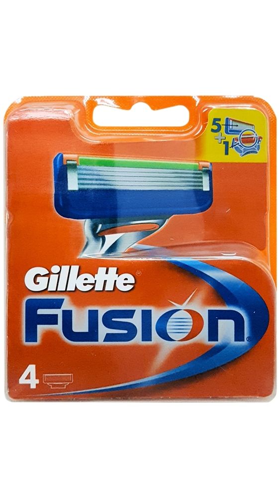 GILLETTE FUSION Сменные кассеты для бритья 4шт