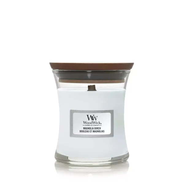 WoodWick Magnolia Birch 275g.- Свеча Средняя Магнолия и Березовый сок