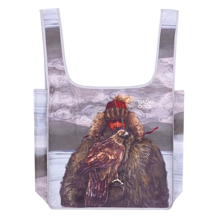 Шоппер QAZAQ SOUL складной полиэстер Бүркітші