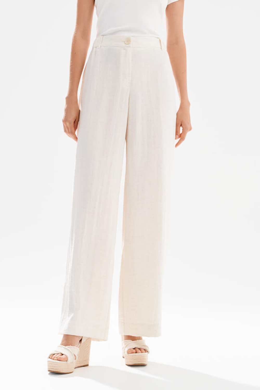 31274 Брюки женские (отбеленный лен)