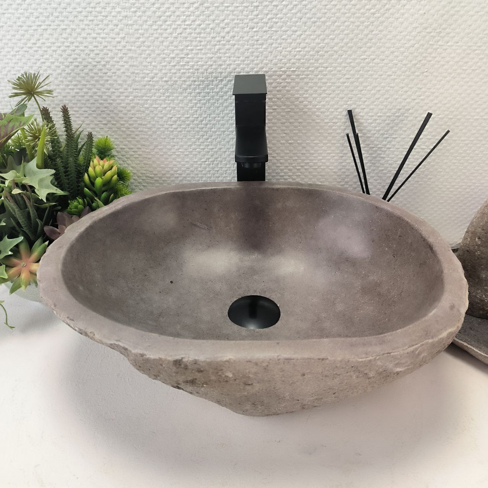 Раковина из речного камня RS-63649 (45*36*16) 0122