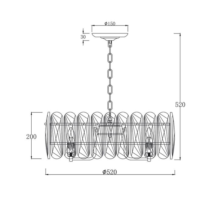 Подвесная люстра Escada Arabana 2114/8S Gold