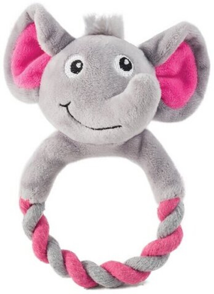 Игрушка для щенков мягкая "Слоник с кольцом", d90/160мм, серия PUPPY, Triol