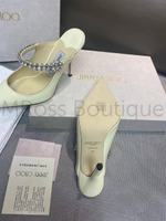 Белые босоножки Jimmy Choo Bing 100 премиум класса