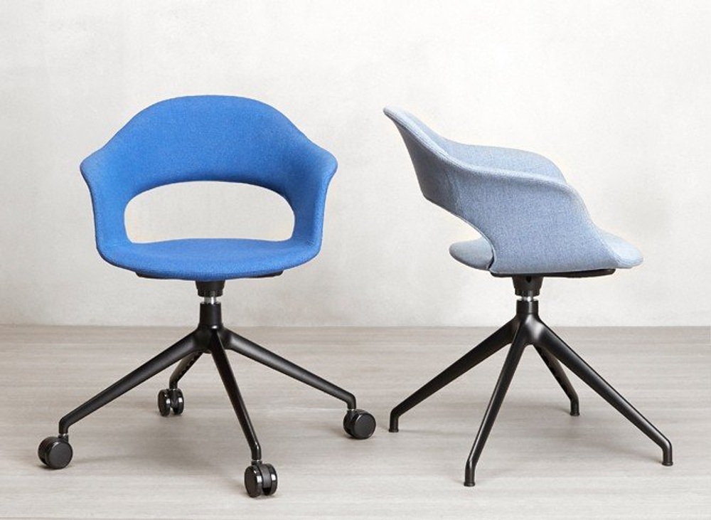 Кресло офисное с обивкой Scab Design Lady B Pop, черный, синий