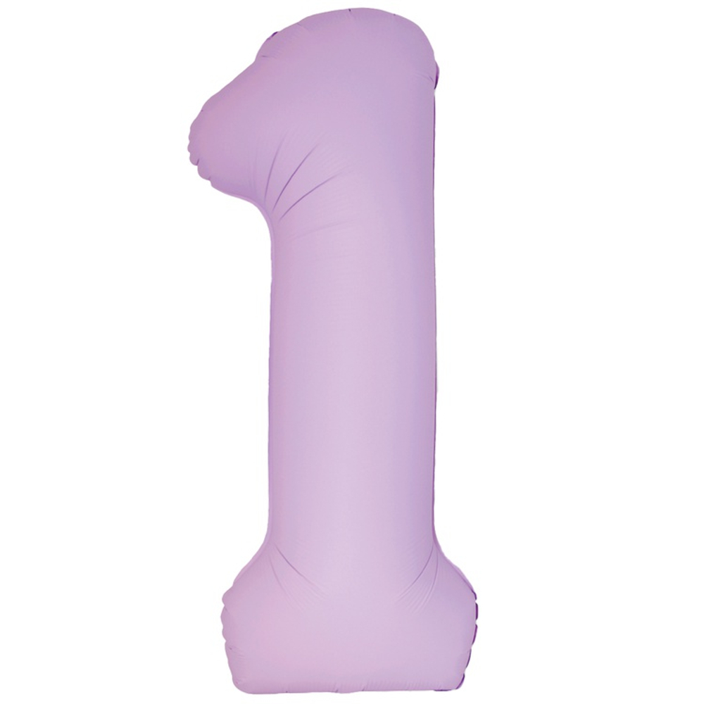 Шар фольгированный Цифра 1 101 см (Розовый)