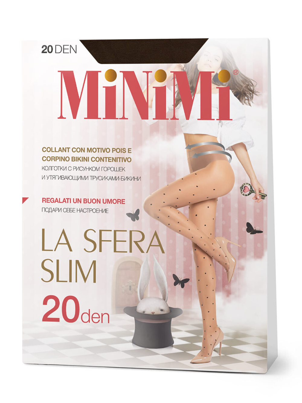 MiNiMi LA SFERA SLIM 20 (колготки в средний горошек) (С)