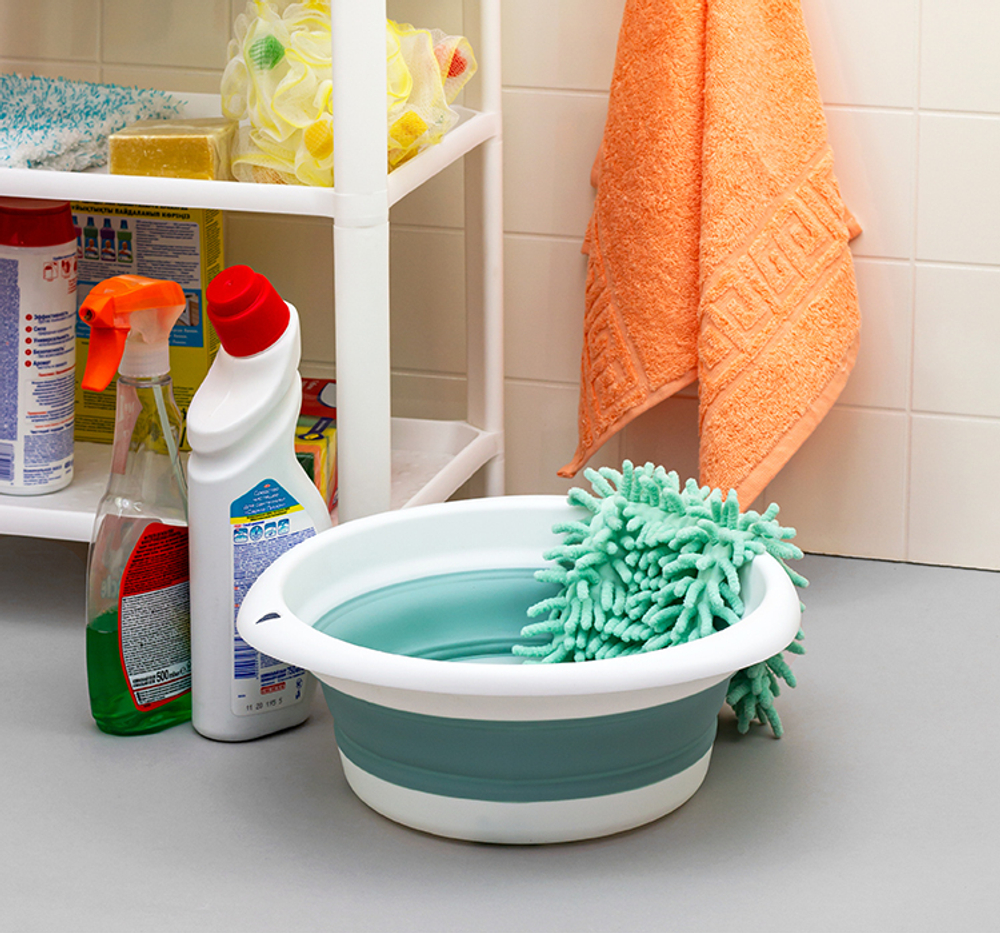 Таз ФЛЕКС 5,5 л складной, отверстие для подвешивания, материал- полипропилен, ТЭП М2501