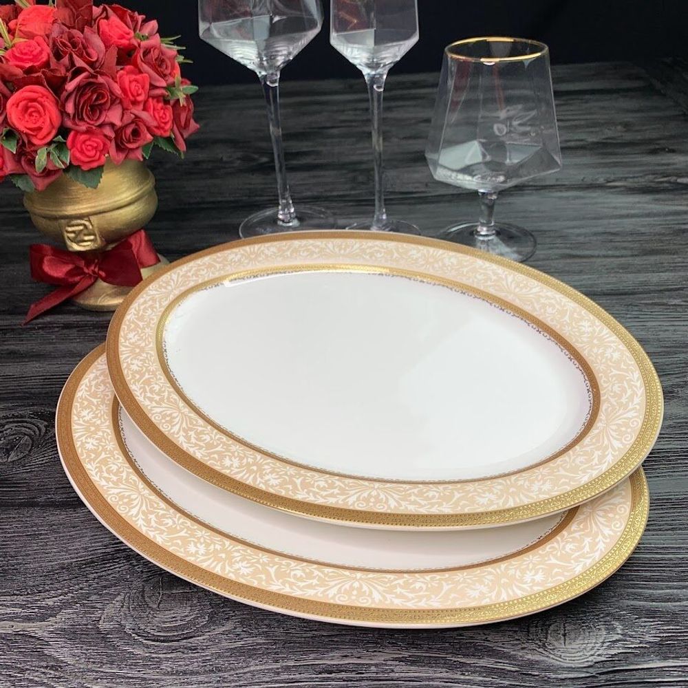 Lenardi 205-045 Наблор из 2 овальных блюд 30,5см. ЭЛИЗАБЕТ в под.уп.(х12)