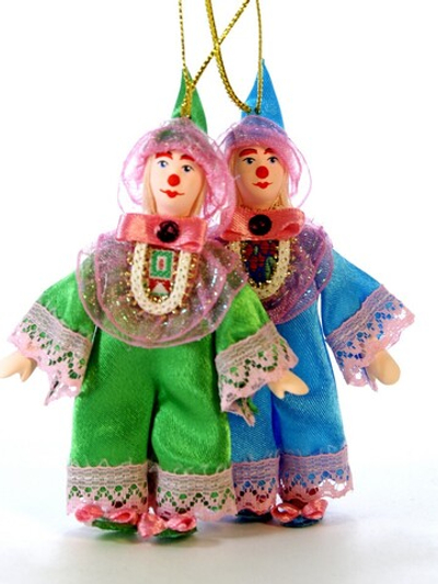 Кукла-подвеска сувенирная Клоун в панамке.