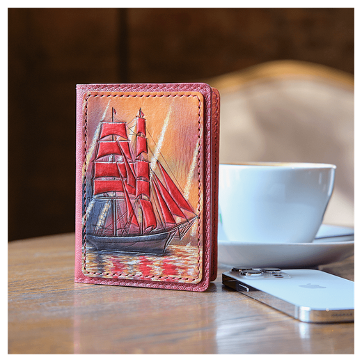 Чехол на паспорт «Городские мотивы» розовый